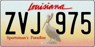 LA license plate ZVJ975