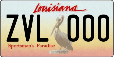 LA license plate ZVL000