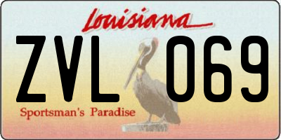 LA license plate ZVL069