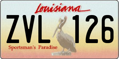 LA license plate ZVL126