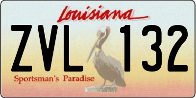 LA license plate ZVL132