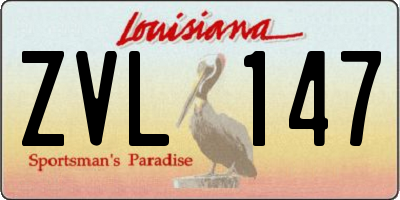 LA license plate ZVL147