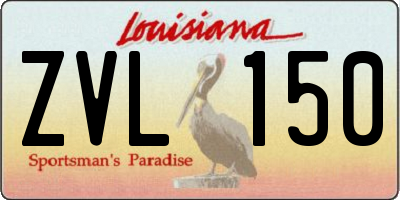 LA license plate ZVL150