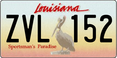 LA license plate ZVL152