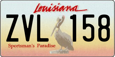 LA license plate ZVL158