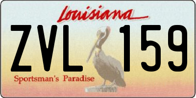 LA license plate ZVL159