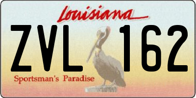 LA license plate ZVL162