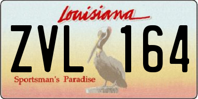 LA license plate ZVL164