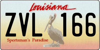 LA license plate ZVL166