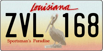 LA license plate ZVL168