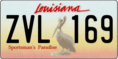 LA license plate ZVL169