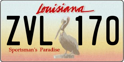 LA license plate ZVL170