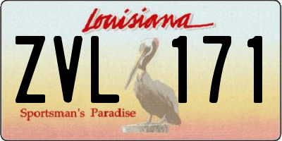 LA license plate ZVL171