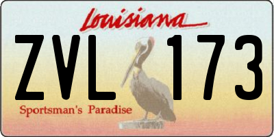 LA license plate ZVL173