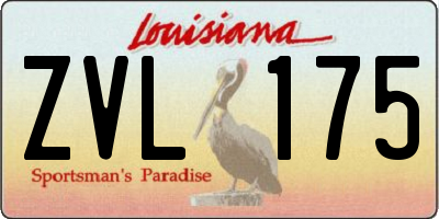 LA license plate ZVL175