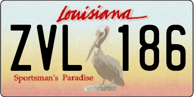 LA license plate ZVL186