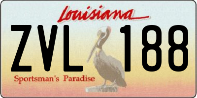 LA license plate ZVL188