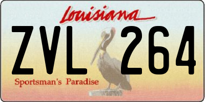 LA license plate ZVL264