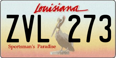 LA license plate ZVL273