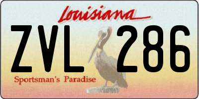 LA license plate ZVL286