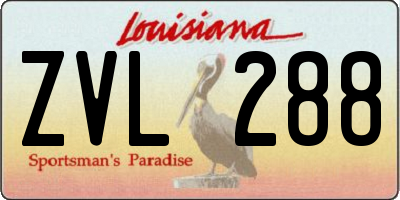 LA license plate ZVL288