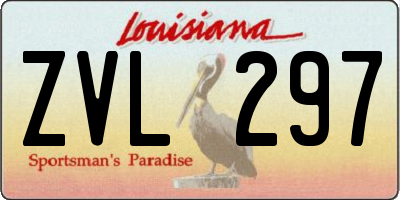 LA license plate ZVL297