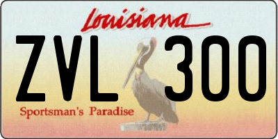 LA license plate ZVL300