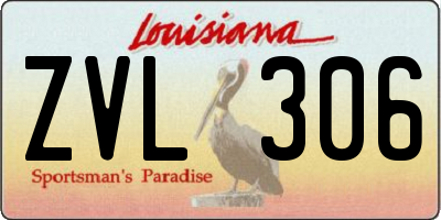 LA license plate ZVL306