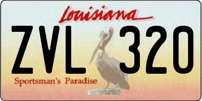 LA license plate ZVL320