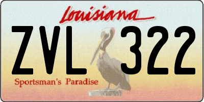 LA license plate ZVL322