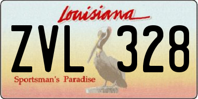 LA license plate ZVL328