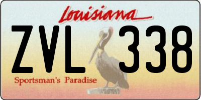 LA license plate ZVL338