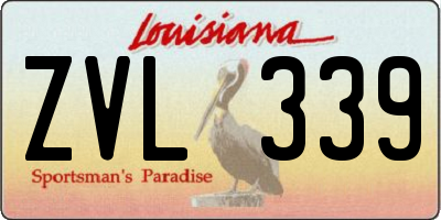 LA license plate ZVL339