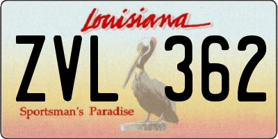 LA license plate ZVL362