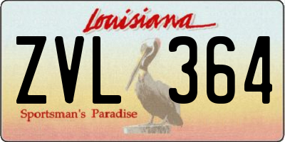 LA license plate ZVL364