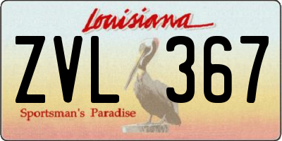 LA license plate ZVL367