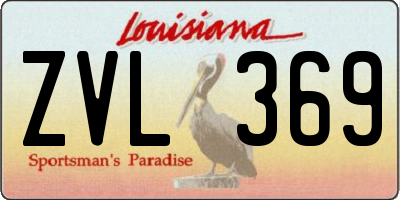 LA license plate ZVL369