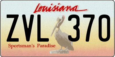LA license plate ZVL370