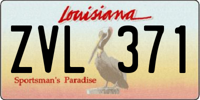 LA license plate ZVL371