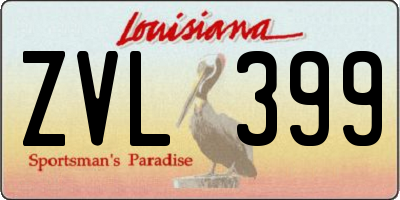 LA license plate ZVL399