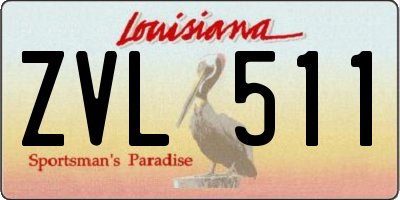 LA license plate ZVL511