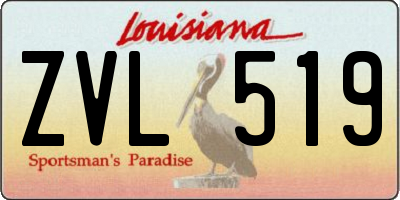 LA license plate ZVL519