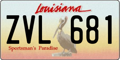 LA license plate ZVL681