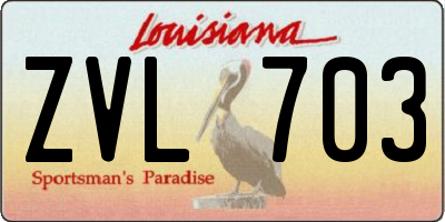 LA license plate ZVL703