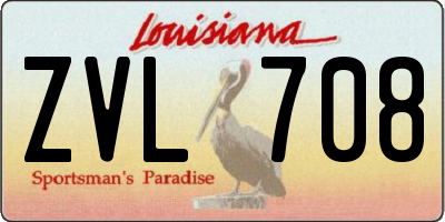 LA license plate ZVL708