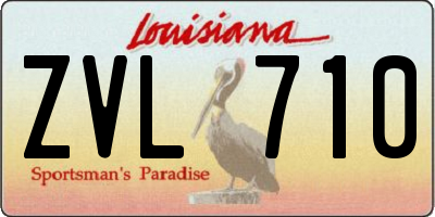 LA license plate ZVL710