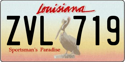 LA license plate ZVL719
