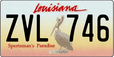 LA license plate ZVL746