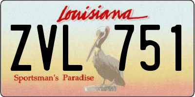 LA license plate ZVL751