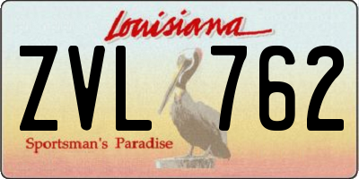 LA license plate ZVL762